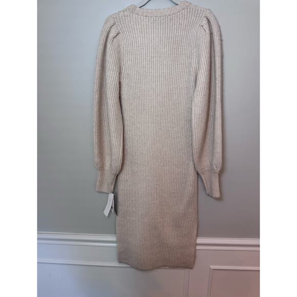 French Connection Women's Kessp Puff-Sleeve Midi Sweater Dress XS NWT - Picture 3 of 13